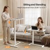 ROMOON Over Bed Table with Wheels, Height Adjustable Hospital Bedside