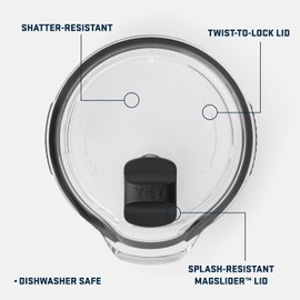 YETI Rambler 34 oz Twist-To-Lock MagSlider Accessory Lid, Fits 34 oz French Press Pitcher (Lid Only)