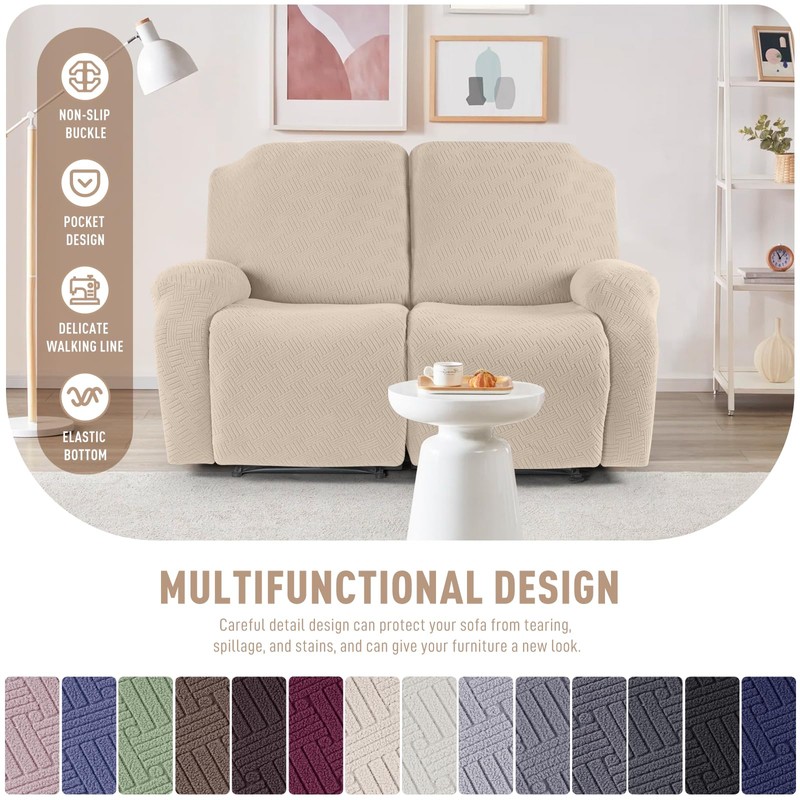 KinCam Recliner Covers, Stretch Reclining Chair Covers, Recliner Sofa Slipcovers