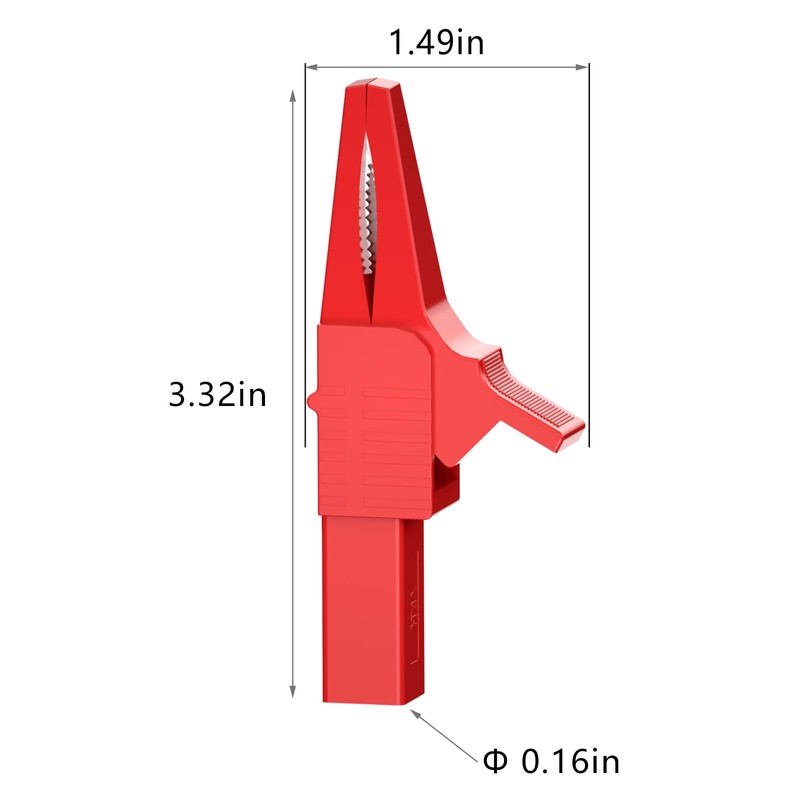Goupchn 2PCS Heavy Duty Alligator Clips Full Insulated Safe Crocodile