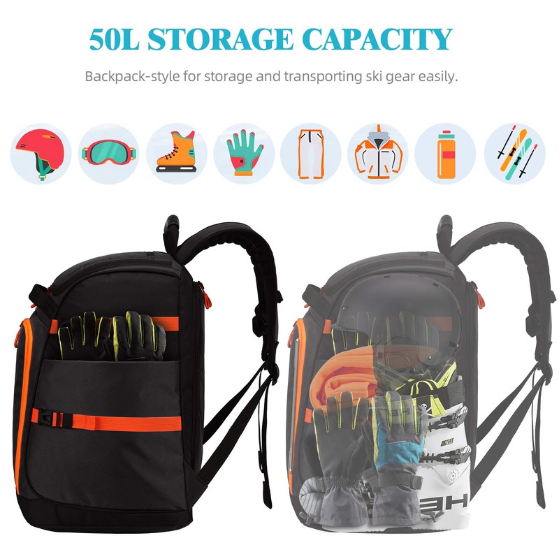 TurnWay Ski/Snowboard Boot Bag/Skating Bag | Excellent for Store and