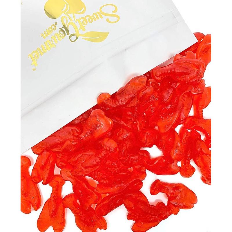 SweetGourmet Red Lobsters Gummy Chewy Candy, Raspberry Flavor, Halal, 3