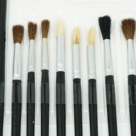 Dapetz ® 15-Piece Professional Paint Brush Set, Nylon Hair Assorted Brushes for Acrylic, Oil, Watercolor, Gouache, and Face Painting - Ideal for Artists