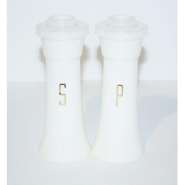 Vintage Tupperware Salt & Pepper Shakers Hourglass 6" Tall