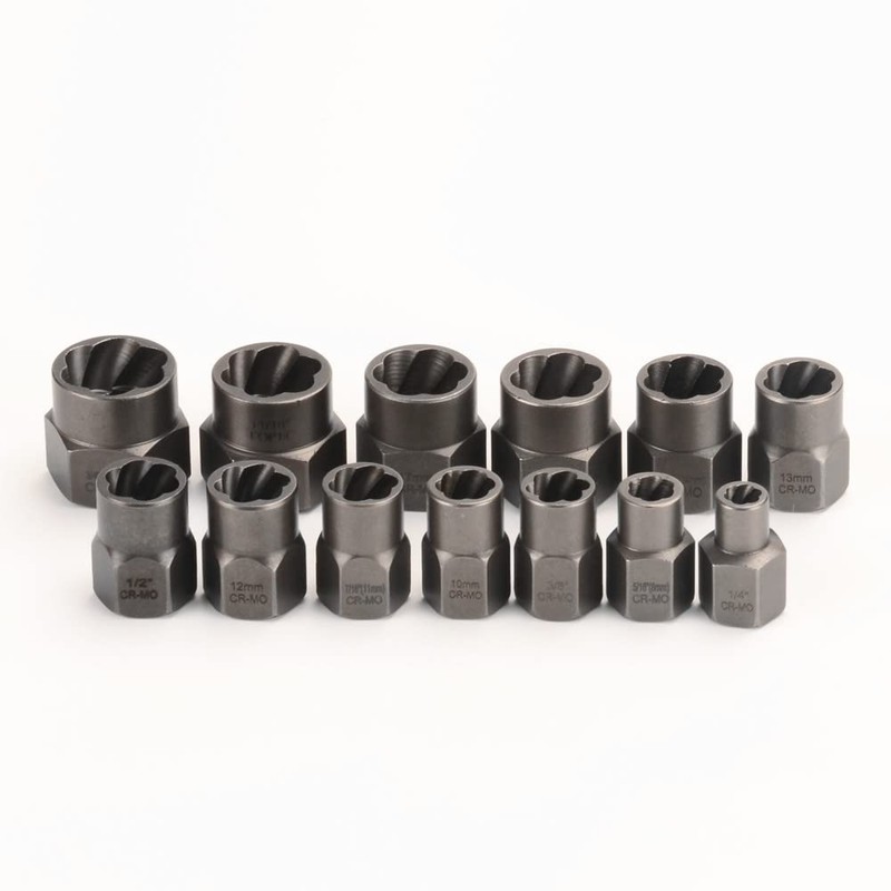 Nut Twister 14 Piece Set, Nut Extraction Socket, Nut Socket