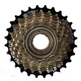 Airuzara Bike Freewheel 7-Speed Tourney/TY MF-TZ500 Screw On Multiple Freewheel Bicycle Multiple Freewheel 14-28 Tooth Black