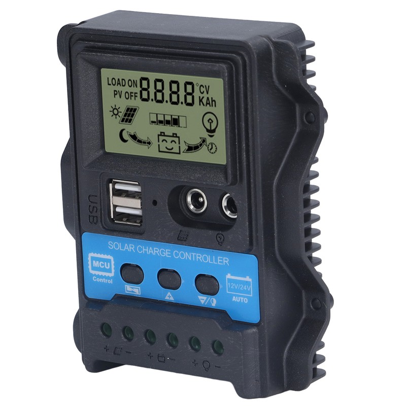 Solar Charge Controller LCD Display Dual USB 5V Output PWM