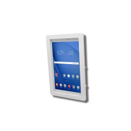 TABcare Anti-Theft Acrylic VESA Enclosure for Galaxy TAB A E S 8" 8.4" Tablet with Free Wall Mount Kit & 90-Degree Angle Charge Cable (TAB S2 8.0, White)