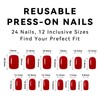 Pink Square Press on Nails Short Acrylic Fake Nails with