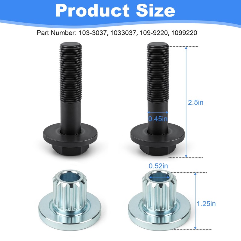 Outopakkle 2 Set Spindle Blade Splined Bushings and Screws Bolts