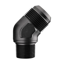 EVIL ENERGY 16AN Male Flare to 3/4" NPT Pipe 45 Degree Fitting Adapter Aluminum Black