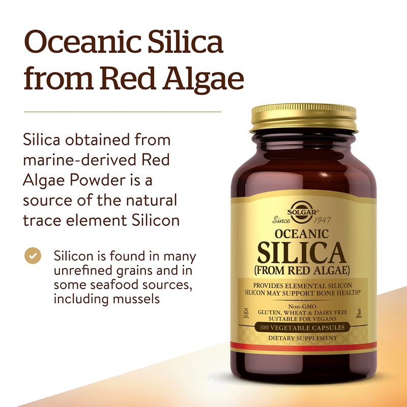 Solgar Oceanic Silica from Red Algae 25 mg, 100 Vegetable