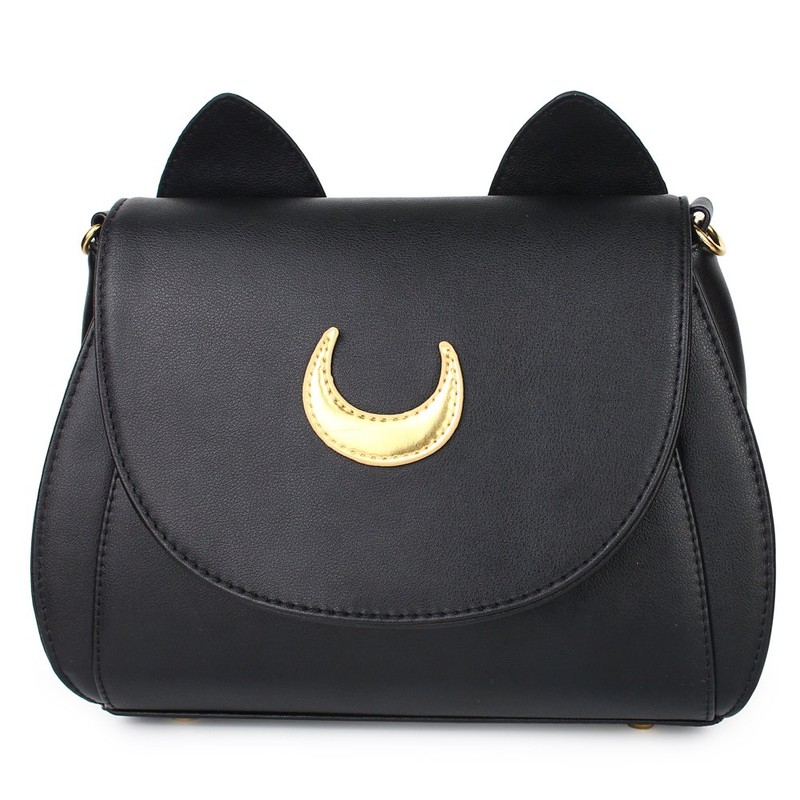 Women's Moon Purses Crossbody Bags Pu Leather Gothic Purse Cat