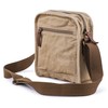 Gootium Small Canvas Cross Body Messenger Bag, Khaki