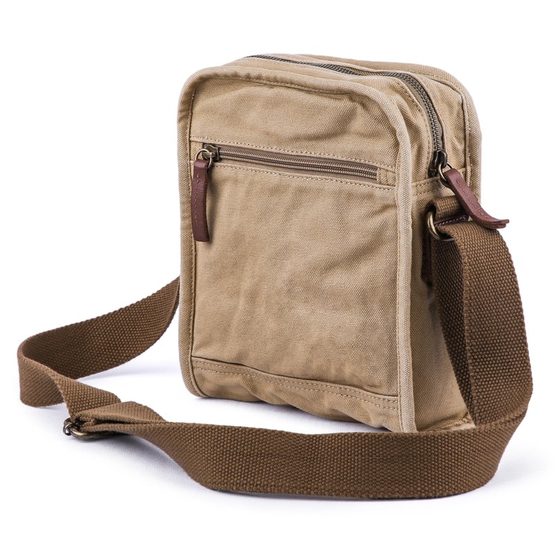 Gootium Small Canvas Cross Body Messenger Bag, Khaki