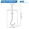 HARSKIYER 4pcs 4'' / 100mm Swag Hooks for Ceiling Hanging,