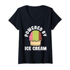 Womens Spumoni Ice Cream Gelato Cherry Pistachio Chocolate Spumoni V-Neck T-Shirt