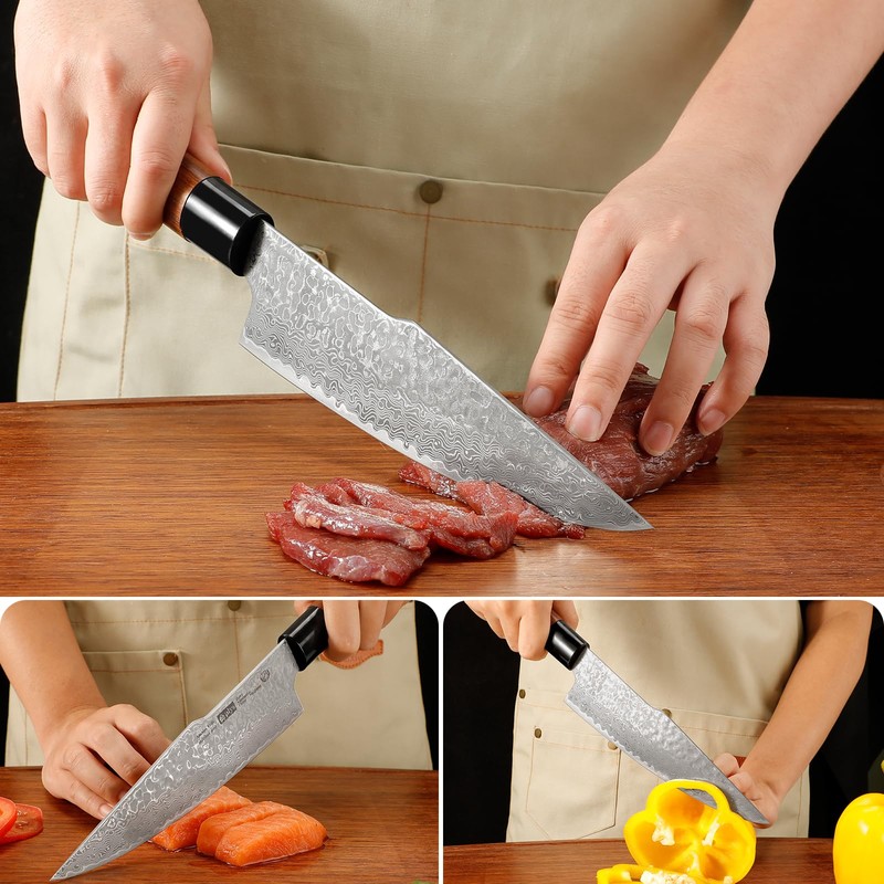 Plys Damascus Chef Knife Professional Kitchen knives