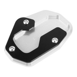 Worldmotop Motorcycle Kickstand Pad Enlarger Extension Side Stand Plate Pad Compatible with Harley PAN AMERICA 1250 1250S RA1250 S 2021 2022 2023 2024(sliver)