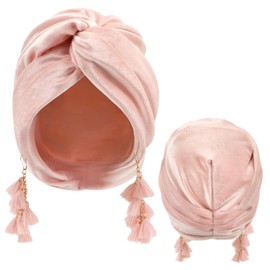 Women Turban,Cozy Polyester Velvet Turban Hats,Indian Turbans Hats Head Wraps Beanie,African Cap for Women