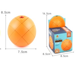 Taolele 3D Fruit Cube 3×3 Orange Magic Speed Cube Children's Educational Toys Puzzle Cube Brain Teaser