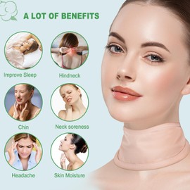 DEROWN Castor Oil Pack Wrap for Neck, Organic Cotton Flannel & Waterproof PUL, Reusable Massage Pack Without Oil Leak Design