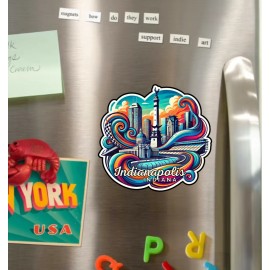 Texas Hart Designs Indianapolis Indiana Fridge Magnet