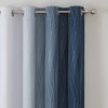 Estelar Textiler Navy Blue and Greyish White Blackout Curtains 108