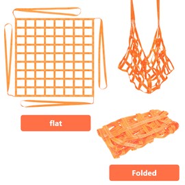 Cargo Loading Net 1Mx1M Polyester Hoisting Net safety net 300 KG High Load Capacity Cargo Hanging Net Heavy Duty Wear Resistance Mesh Cargo Handling Straps for Loading and Unloading Cargo