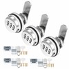 Kitmose 3 Pack Combination Cabinet Cam Lock Password Coded Lock