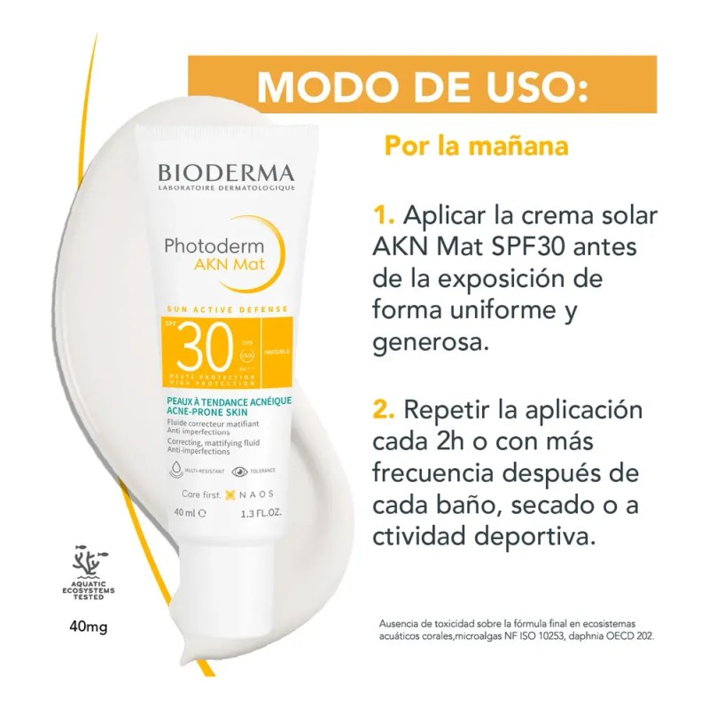 Bioderma Photoderm Akn Mat Spf30, 40 Ml