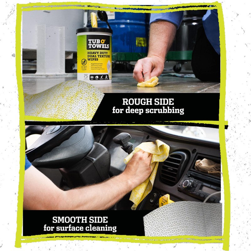 Tub O’ Towels TW75 Heavy-Duty 10" x 12" Size Multi-Surface