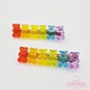 Handmade Set of 2 sweet rainbow gummy bear hair clip,