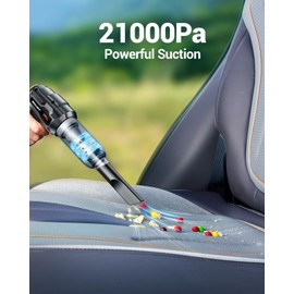 SEALIGHT Car Vacuum Portable Cordless, Portable Car Vacuum with 4 in 1 High Power Suction, 18v/120w Car Vacuum Cleaner High Power for Car, Home, Office, Pet