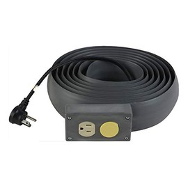 Electriduct Lay Flat Electrical Power Extension Cord Cover Cable Protector - 8 Feet (Gray)