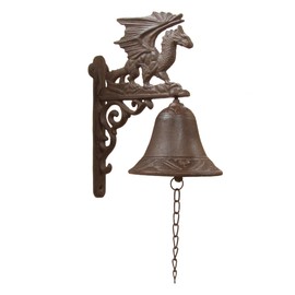 Treasure Gurus Flying Winged Dragon Metal Wall Mount Bell