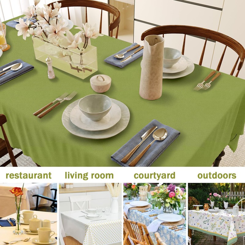 HX&OD Rectangular Tablecloth Cationic Fabric Waterproof Stain Resistant Wrinkle-Resistant for