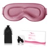 Sleep Mask for Upgraded 3D Contoured Cup Eye Mask Blindfold, Block Out Light, Eye Mask with Adjustable Strap, Breathable & Soft for Sleeping, Yoga, Traveling (3D-Pink)