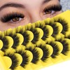 Mink Lashes Fluffy False Eyelashes 18mm Thick Fake Lashes 3D
