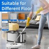 SWIFTIRON Spin Mop and Bucket with Wringer Set for Home,360°