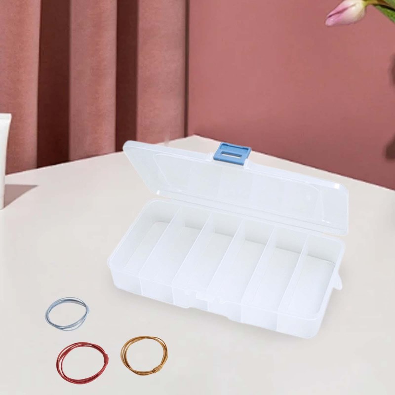 Generic Small Clear Storage Box Hair Tie Organizer Box for
