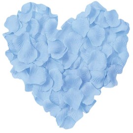 1000 Pieces Light Blue Artificial Silk Rose Petals Flower Decoration Wedding Party Color Light Blue