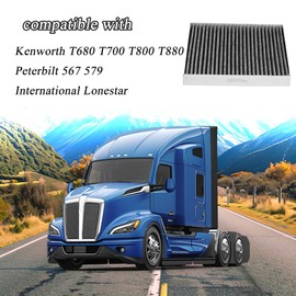 Set of 4 PA30093 cabin air filter with Activated Carbon Fits for Kenworth T680 T700 T800 T880 Peterbilt 567 579 Cummins ISX ISX12 ISX15 X15 ISXG Replace X19987001 AF55839 P640110