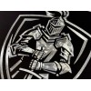 BLVD Knight In Armor Car Tag Diamond Etched Black Metal