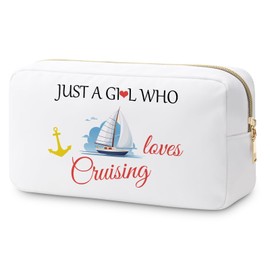 Cruise Vacation Gift Makeup Bag Cruising Gifts Cruise Themed Gift Cosmetic Bag Girls Weekend Gifts for Women Cruise Lover Cruise Boat Friends Groups Cruise Travel Toiletry Bags for Birthday Christmas