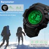 AOSLSI Watch Compass, Altimeter Barometer Thermometer Temperature, Pedometer, Military Army