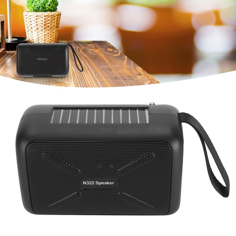 Portable Solar FM Radio Support USB Memory Card AUX Input