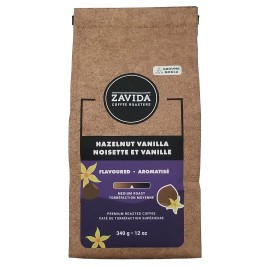 Zavida Premium Hazelnut Vanilla Ground Coffee, 340g/12 oz