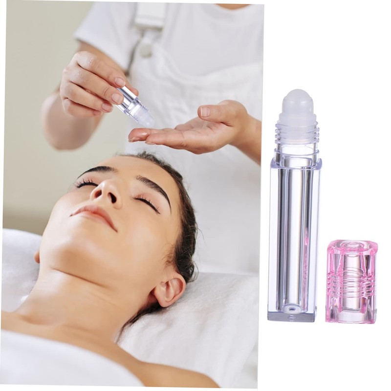 Healvian 10-Pack 6.5ML Square Plastic Roller Bottle Set Refillable Essential