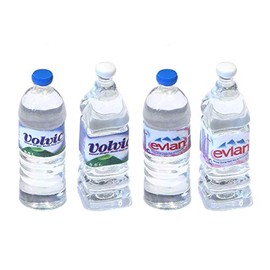 MyTinyWorld Set of 4 Dolls House Miniature Resin Water Bottles